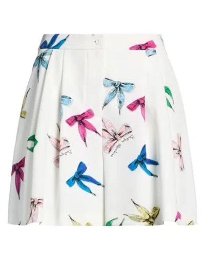 Boutique Moschino Woman Shorts & Bermuda Shorts Off White Size 6 Polyester, Elastane