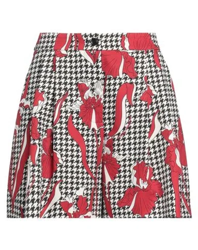 Boutique Moschino Woman Shorts & Bermuda Shorts Red Size 14 Polyester, Elastane