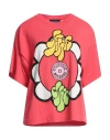 Boutique Moschino Woman Sweater Coral Size 6 Cotton In Red