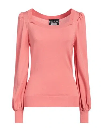 Boutique Moschino Woman Sweater Coral Size 8 Viscose, Polyamide In Red