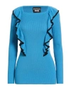 Boutique Moschino Woman Sweater Deep Teal Size 6 Wool In Blue