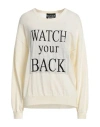 Boutique Moschino Woman Sweater Ivory Size 8 Virgin Wool, Acrylic, Acetate, Polyamide, Polyester In White