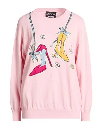 Boutique Moschino Woman Sweater Pink Size 4 Cotton, Polyester