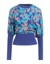 Boutique Moschino Woman Sweater Purple Size 6 Cotton, Cupro, Polyester In Blue