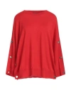 Boutique Moschino Woman Sweater Red Size 12 Virgin Wool In Red