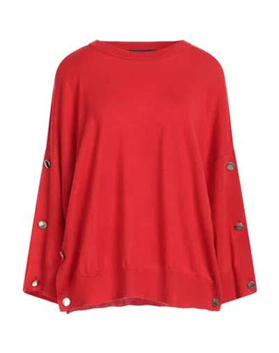 Boutique Moschino Woman Sweater Red Size 12 Virgin Wool