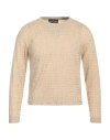Boutique Moschino Woman Sweater Sand Size 6 Cotton In Beige
