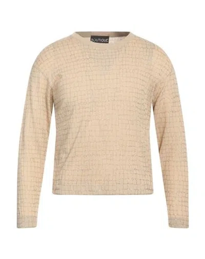 Boutique Moschino Woman Sweater Sand Size 6 Cotton In Beige
