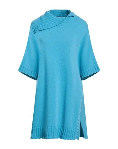 Boutique Moschino Woman Sweater Turquoise Size 6 Virgin Wool, Cashmere In Blue
