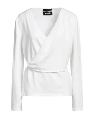 Boutique Moschino Woman Sweater White Size 8 Viscose, Polyamide