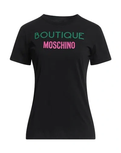 Boutique Moschino Logo-print Cotton-jersey T-shirt In Black