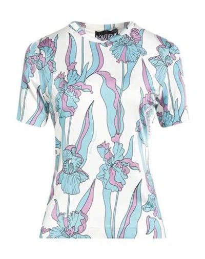 Boutique Moschino Woman T-shirt Light Blue Size 6 Viscose, Elastane