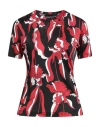Boutique Moschino Woman T-shirt Red Size 6 Viscose, Elastane In Red