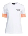 Boutique Moschino Lace-detail Cotton T-shirt In White