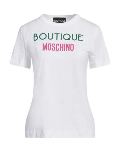 Boutique Moschino Woman T-shirt White Size 8 Cotton
