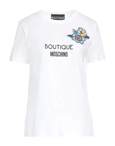 Boutique Moschino Woman T-shirt White Size 8 Cotton