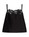 Boutique Moschino Woman Top Black Size 14 Viscose, Polyester, Cotton