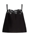Boutique Moschino Woman Top Black Size 10 Viscose, Polyester, Cotton