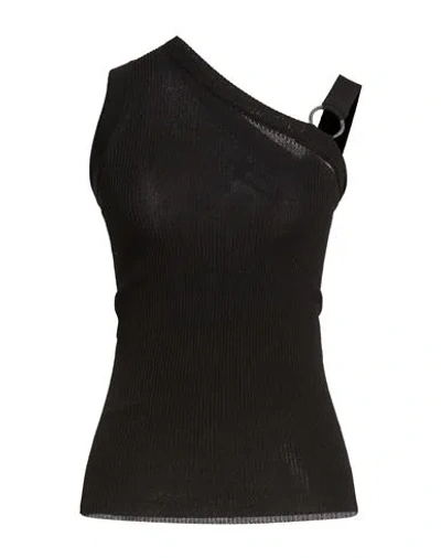 Boutique Moschino Woman Top Black Size 2 Viscose, Polyamide