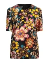 Boutique Moschino Woman Top Black Size 6 Polyester, Elastane In Black