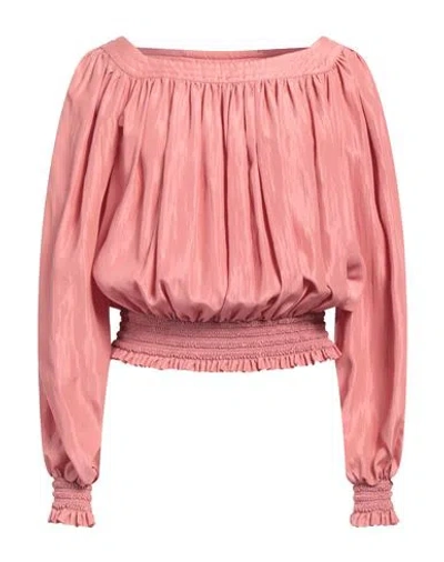 Boutique Moschino Woman Top Blush Size 10 Acetate, Silk In Pink