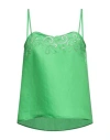 Boutique Moschino Woman Top Green Size 14 Viscose, Polyester, Cotton