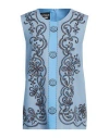 Boutique Moschino Woman Top Light Blue Size 12 Polyester, Elastane In Blue