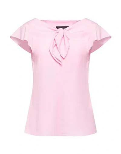 Boutique Moschino Woman Top Pink Size 6 Acetate, Silk