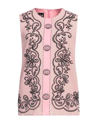 Boutique Moschino Woman Top Pink Size 8 Polyester, Elastane