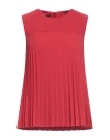 Boutique Moschino Woman Top Red Size 6 Polyester, Elastane In Red