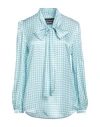Shop Boutique Moschino Woman Top Sky Blue Size 10 Viscose, Silk