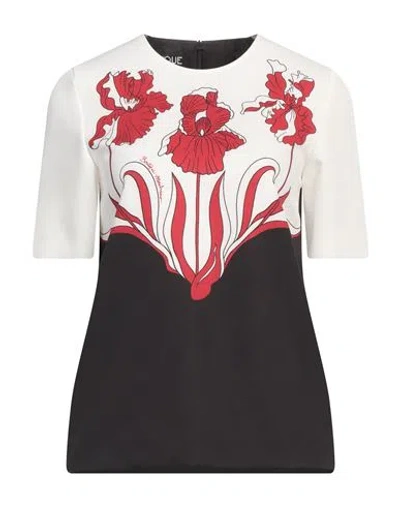Boutique Moschino Woman Top White Size 6 Polyester, Elastane
