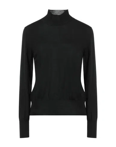 Boutique Moschino Woman Turtleneck Black Size 14 Virgin Wool