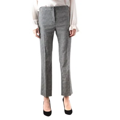 Boutique Moschino Wool Ankle Crop Dress Pants In Gray In Grey