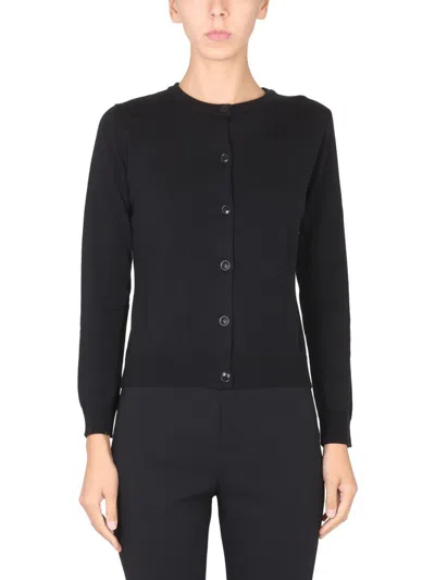 Boutique Moschino Wool Cardigan In Black