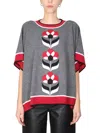 Boutique Moschino Geometric Wool T-shirt In Grey
