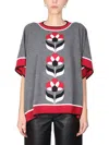Boutique Moschino Geometric Wool T-shirt In Grey