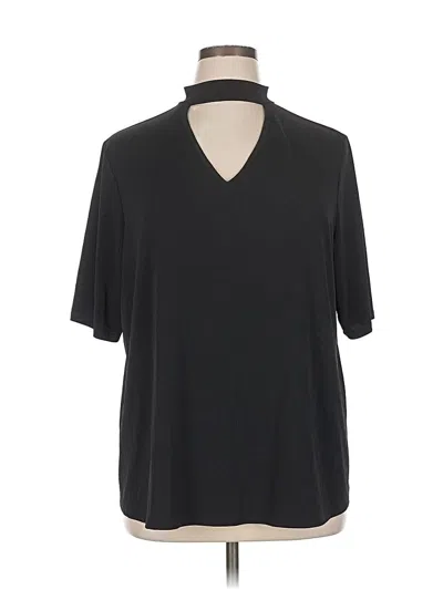 Pre-owned Boutique Short Sleeve Turtleneck In Black