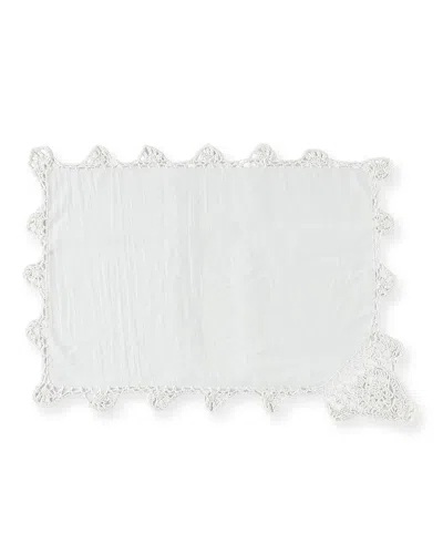 Boutross Imports Crochet Edge Placemats, Set Of 12 In White