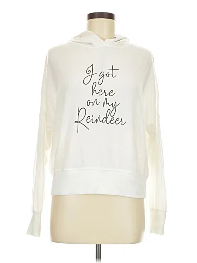 Pre-owned Boux Avenue Pullover Hoodie In White