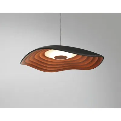Bover Valentina - S/24 Led Dimmable Pendant - Triac Dimmable - Grey Frame - White Shade In Black,copper