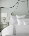 Bovi Fine Linens Angele Duvet Cover In Silver