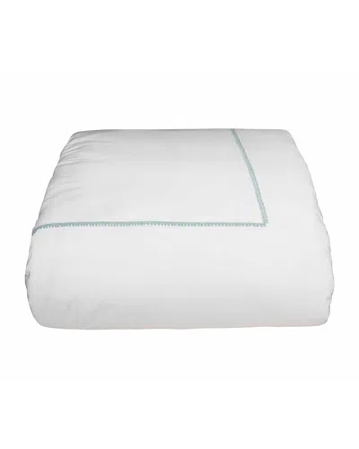 Bovi Fine Linens Bitsy Dots Full/queen Duvet Cover, White/aqua