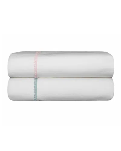 Bovi Fine Linens Bitsy Dots King Sheet Set, White/light Pink