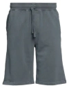 Bowery Man Shorts & Bermuda Shorts Lead Size M Cotton In Grey