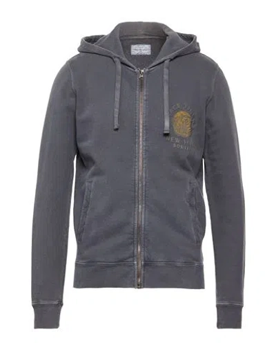 Bowery Man Sweatshirt Charcoal Size L Cotton In Gray