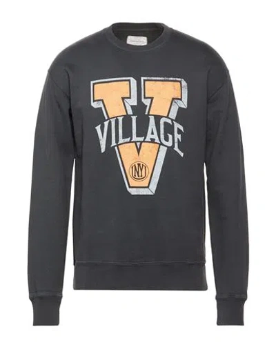 Bowery Man Sweatshirt Charcoal Size S Cotton In Gray