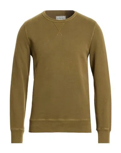 Bowery Man Sweatshirt Military Green Size M Cotton
