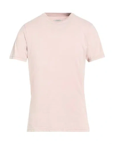 Bowery Man T-shirt Blush Size L Cotton In Pink