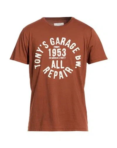 Bowery Man T-shirt Brown Size Xl Cotton